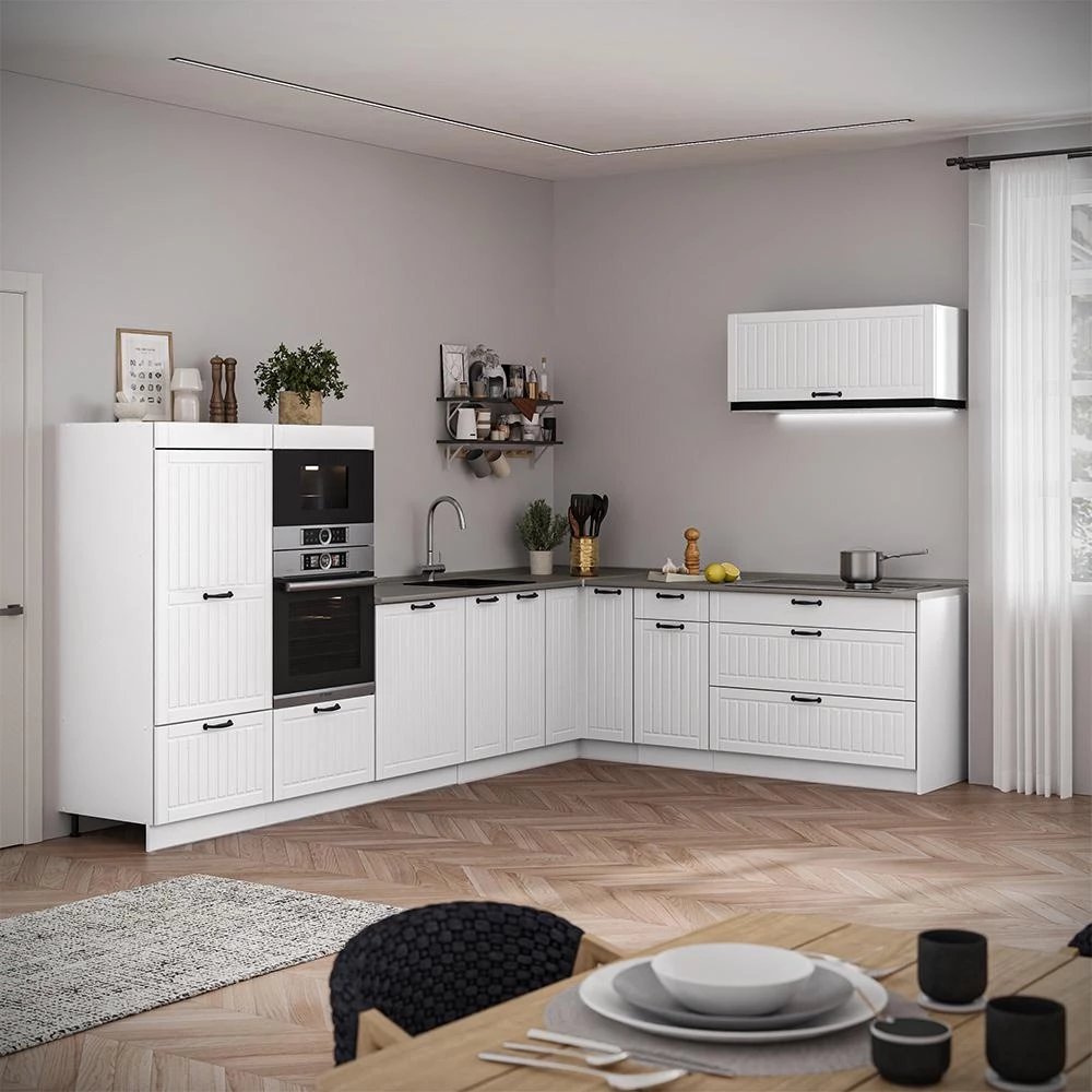 Hängeschrank Fame-Line Weiß Landhaus/Weiß 100 cm Vicco