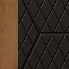 Badspiegelschrank Irma Anthrazit mit Wabenstruktur 54 x 55 cm Vicco