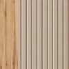 Waschbeckenunterschrank Lotta Eiche/Kaschmir gestreift 59.8 x 62.1 cm mit 2 Türen Vicco