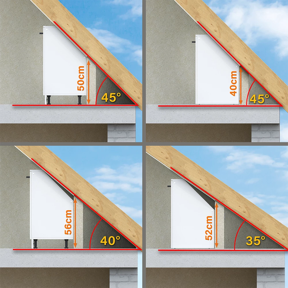 Meuble sous pente R-Line Chêne doré/Chêne doré 15cm sans pente, ouvert Vicco
