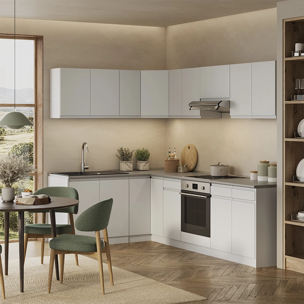 Cucina angolare completa R-Line Bianco/Bianco 267 x 167 cm Vicco