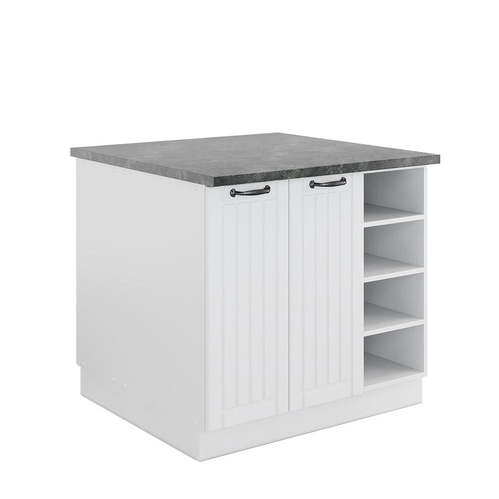Isola cucina Fame-Line Bianco country/Bianco 90 cm Vicco