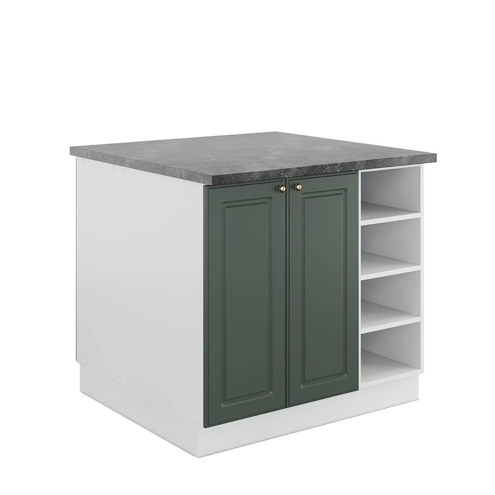 Isola cucina Fame-Line Verde-oro country/Bianco 90 cm Vicco