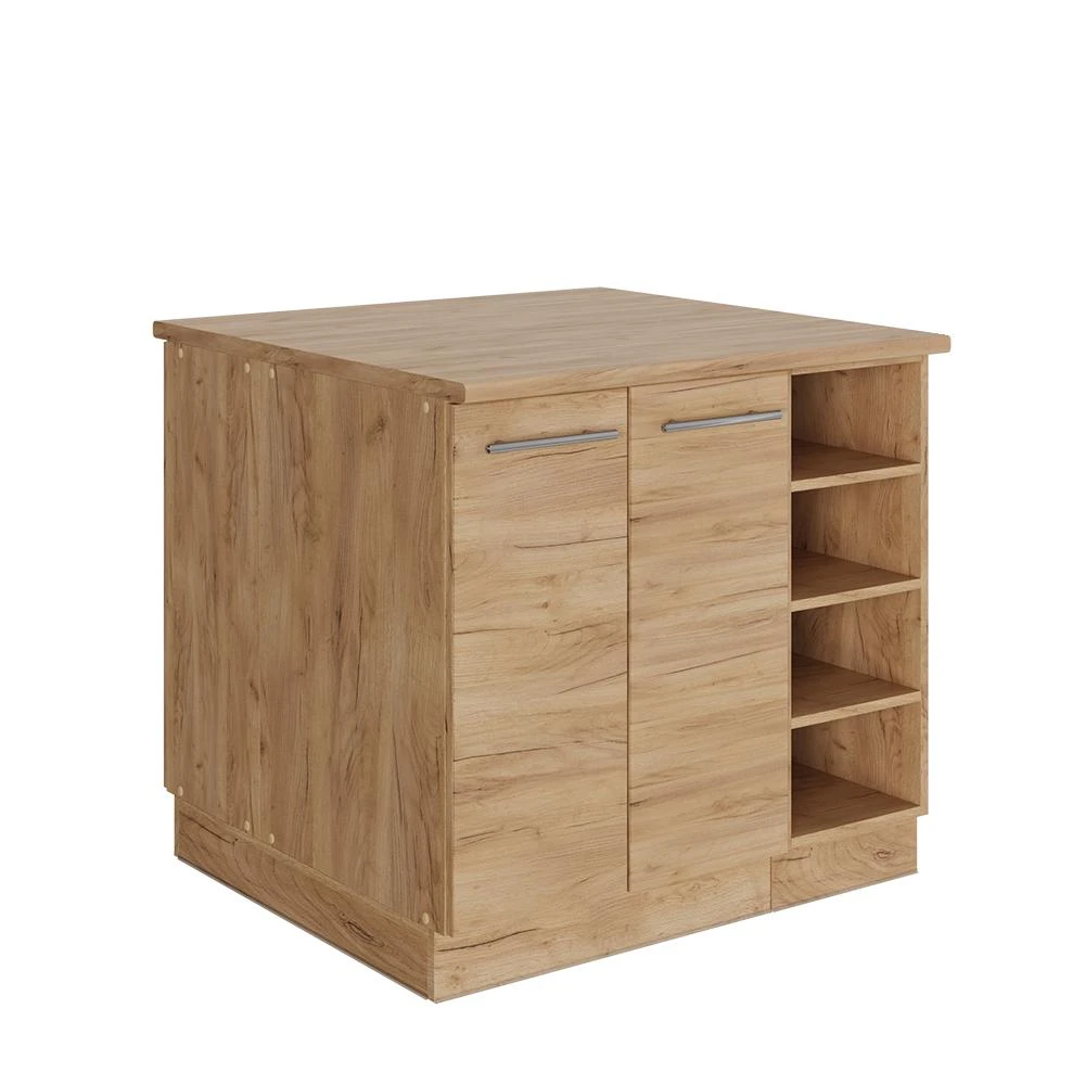 Isola cucina Fame-Line Rovere dorato/Rovere dorato 90 cm Vicco