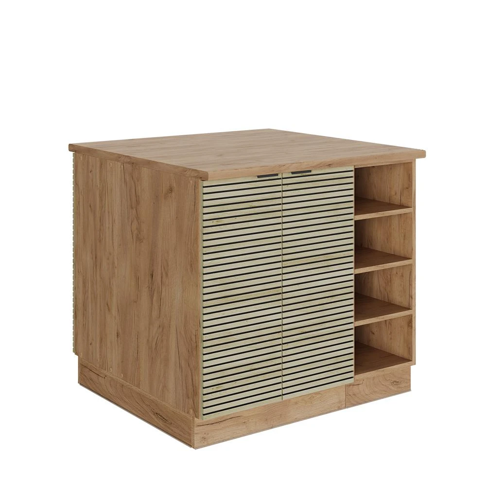 Isola cucina Fame-Line Pannello in quercia/Rovere dorato 90 cm Vicco