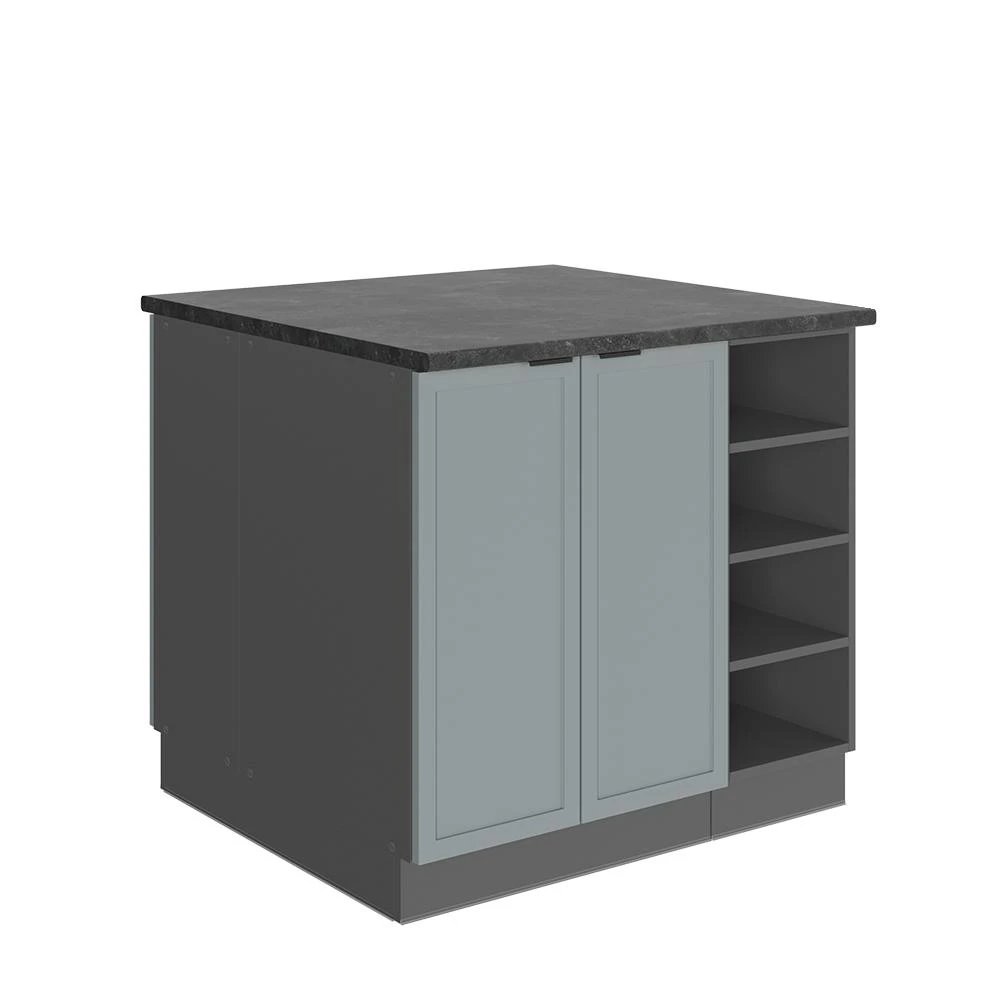 Isola cucina Fame-Line Blu-grigio chiaro/Antracite 90 cm Vicco