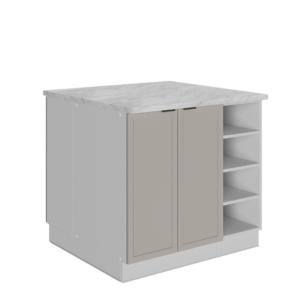 Isola cucina Fame-Line GrigioBeige/Bianco 90 cm Vicco