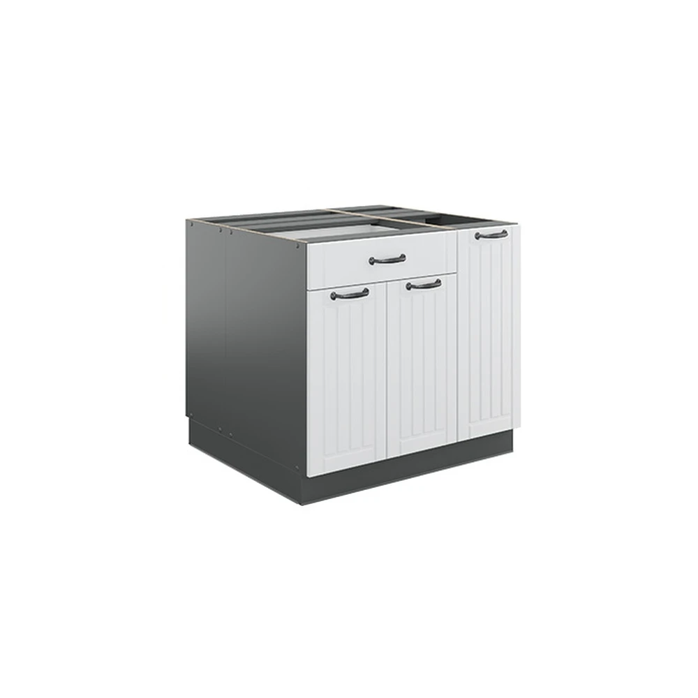 Isola cucina Fame-Line Bianco country/Antracite 90 cm con cassetto Vicco