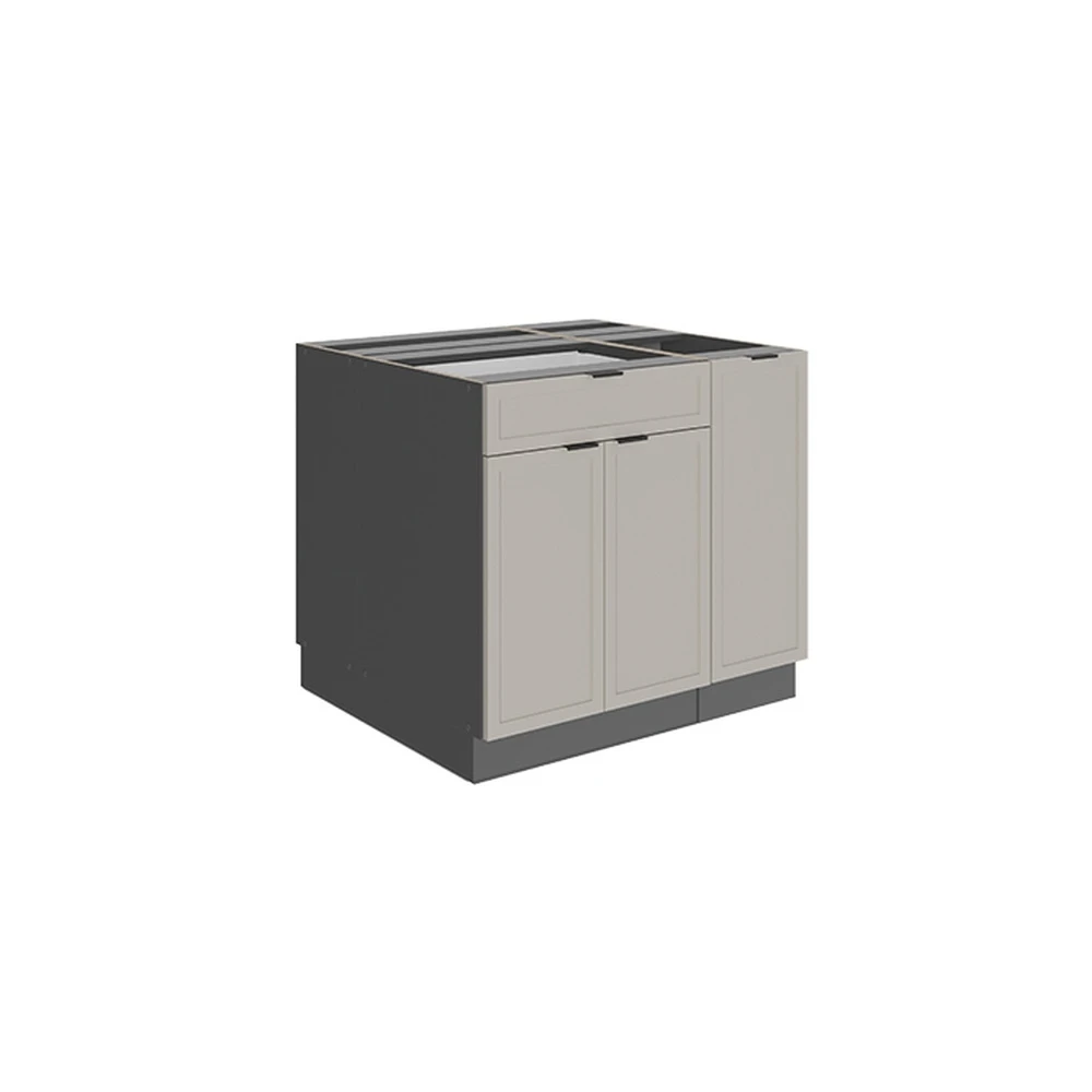Isola cucina Fame-Line GrigioBeige/Antracite 90 cm con cassetto Vicco