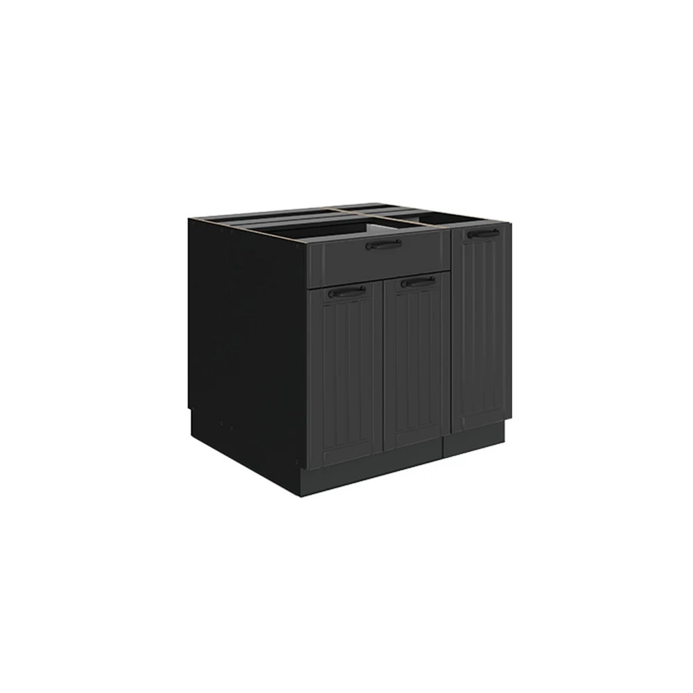 Isola cucina Fame-Line Grigio scuro/Antracite 90 cm con cassetto Vicco