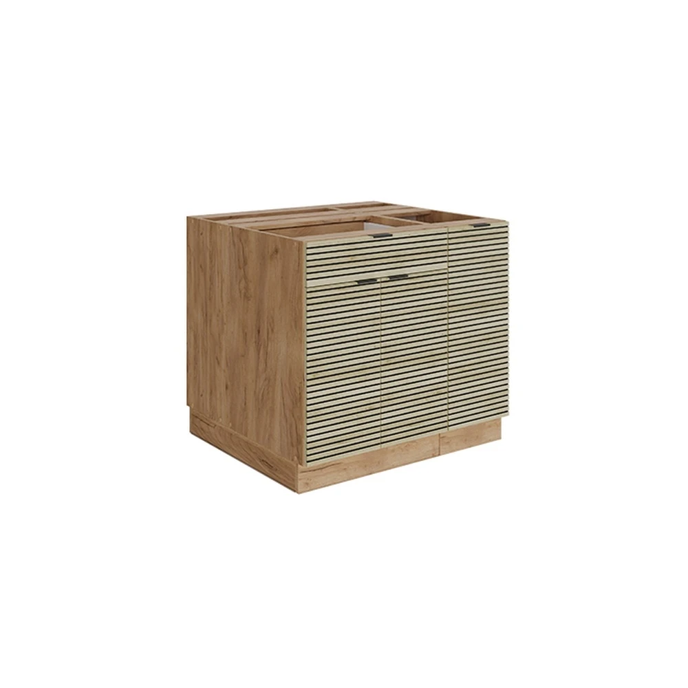 Îlot de cuisine Fame-Line Panneau en chêne/Chêne doré 90cm avec tiroir Vicco