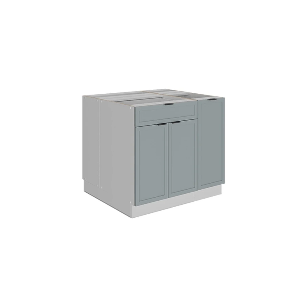 Isola cucina Fame-Line Blu-grigio chiaro/Bianco 90 cm con cassetto Vicco