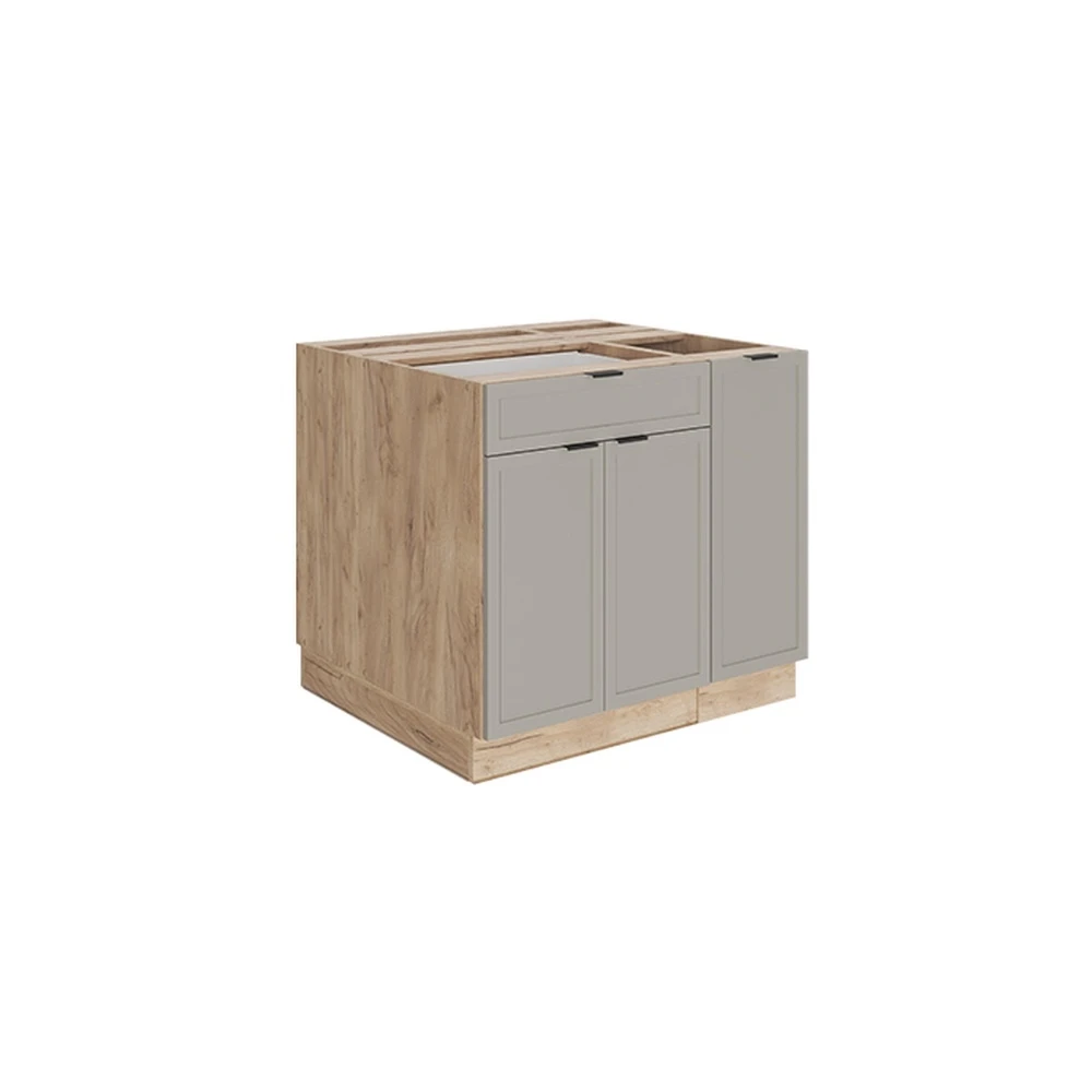 Isola cucina Fame-Line GrigioBeige/Rovere dorato 90 cm con cassetto Vicco